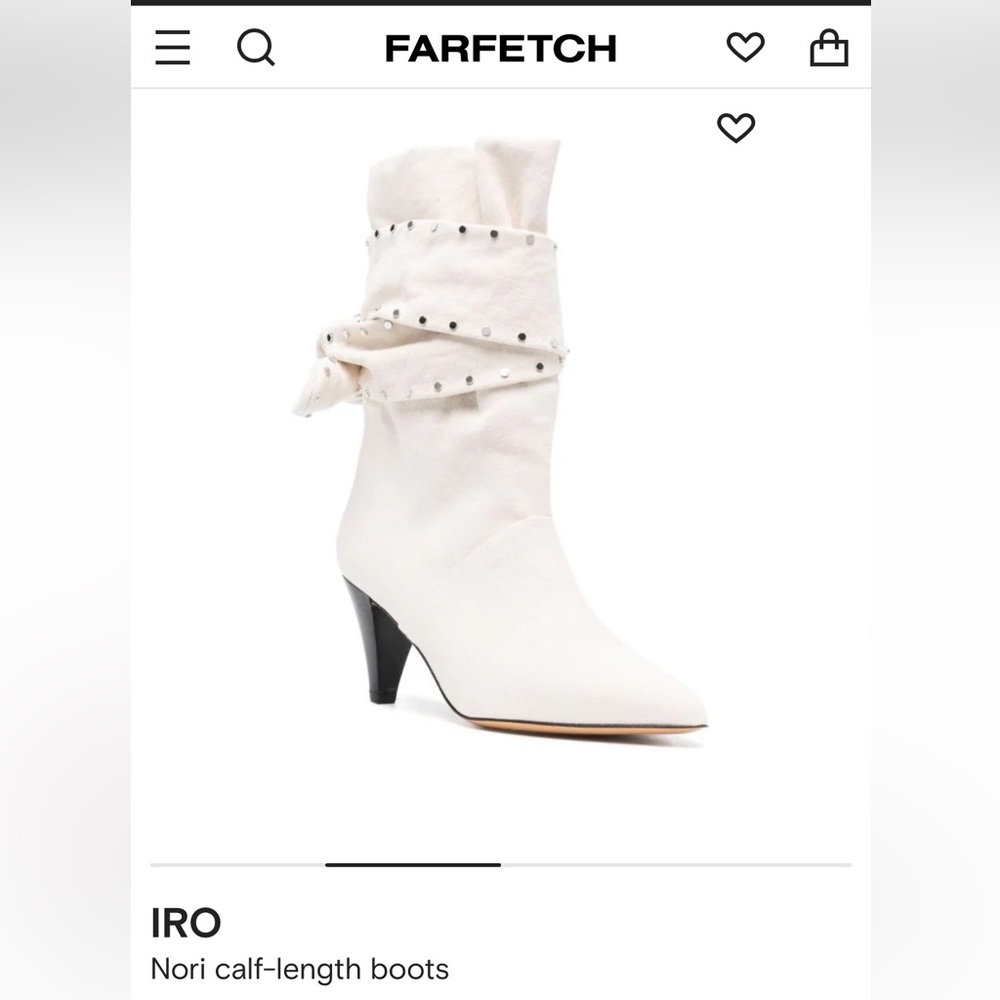 Never worn IRO size 10 (40) Niro suede studded tie booties